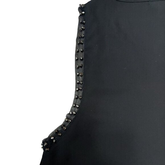 Forever 21 Women's Black Sheer Studded Tank Top - Picture 6 of 9
